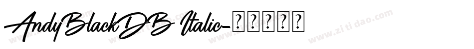 AndyBlackDB Italic字体转换